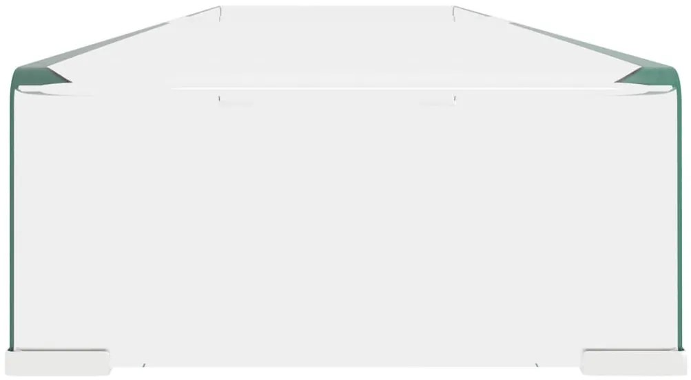 vidaXL Βάση Τηλεόρασης/Οθόνης Διάφανη 120 x 30 x 13 εκ. Γυάλινη
