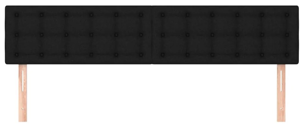 vidaXL Κεφαλάρια Κρεβατιού 2 τεμ. Μαύρο 90x5x78/88 εκ. Υφασμάτινο