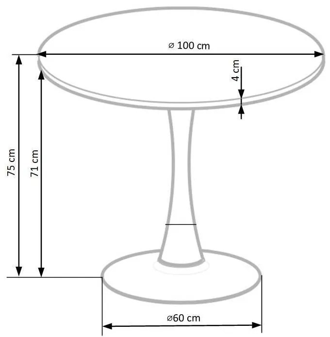 Τραπέζι Houston 894, Καρυδί, Μαύρο, 75cm, 27 kg, Φυσικό ξύλο καπλαμά, Ινοσανίδες μέσης πυκνότητας, Μέταλλο | Epipla1.gr