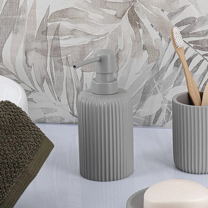 Δοχείο Κρεμοσάπουνου 230ml (Φ7x17) T-D Stripes Grey 62103183