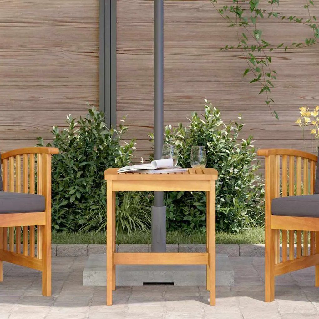 vidaXL Κηπουρική Πλευρικό Τραπέζι Καφέ 45 x 45 x 50 εκ Μασίφ Ξύλο Ακακίας