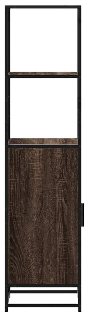 Highboard καφέ δρυς Κατασκευασμένο ξύλο και μέταλλο - καφέ δρυς