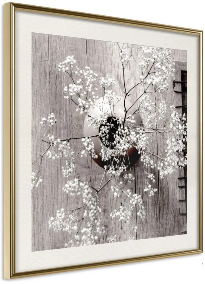 Αφίσα - Reminiscence of Spring (Square) - 30x30 - Χρυσό - Με πασπαρτού