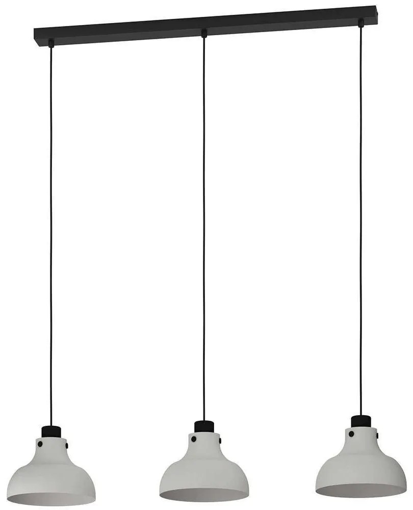 Φωτιστικό Οροφής - Ράγα Matlock 43826 90x20x110cm 1xΕ27 40W Grey-Black Eglo Steel