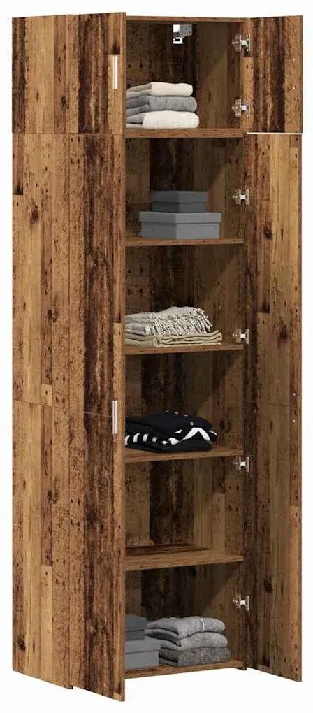 vidaXL Ντουλάπι αποθήκευσης 3 pcs Παλιό ξύλο