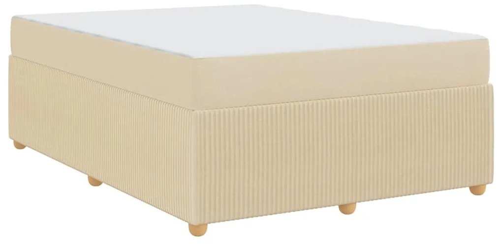vidaXL Σκελετός Κρεβατιού Άλλο Κρεμ 140 x 200 cm ύφασμα