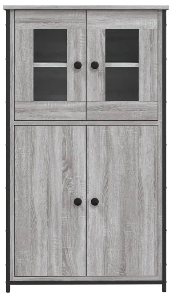 vidaXL Ντουλάπι Γκρι Sonoma 62x32x106,5 εκ. από Επεξεργασμένο Ξύλο