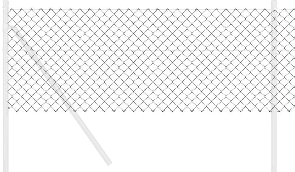 vidaXL Περίφραξη Γκρι 25 x 0.8 m Μέταλλο
