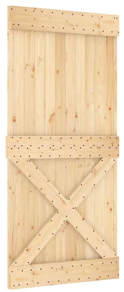 vidaXL Πόρτα NARVIK 95 x 210 εκ. από Μασίφ Ξύλο Πεύκου