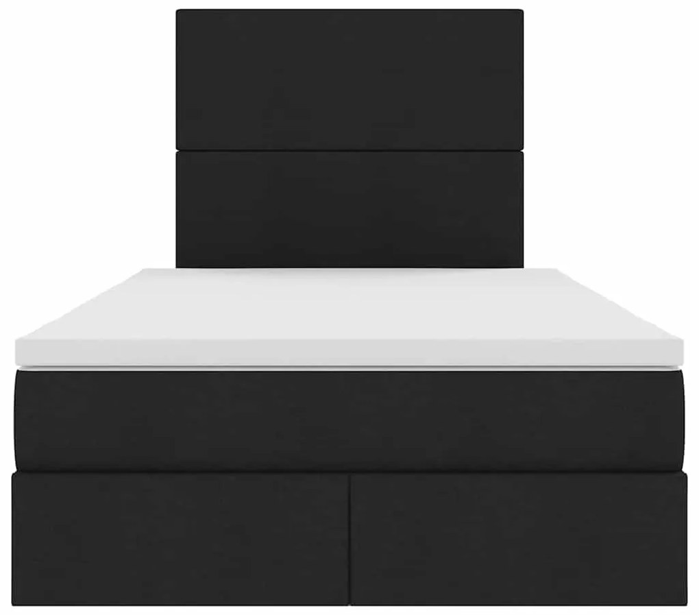 vidaXL Κρεβάτι με αποθηκευτικό χώρο και στρώμα Μαύρο 120 x 200 cm