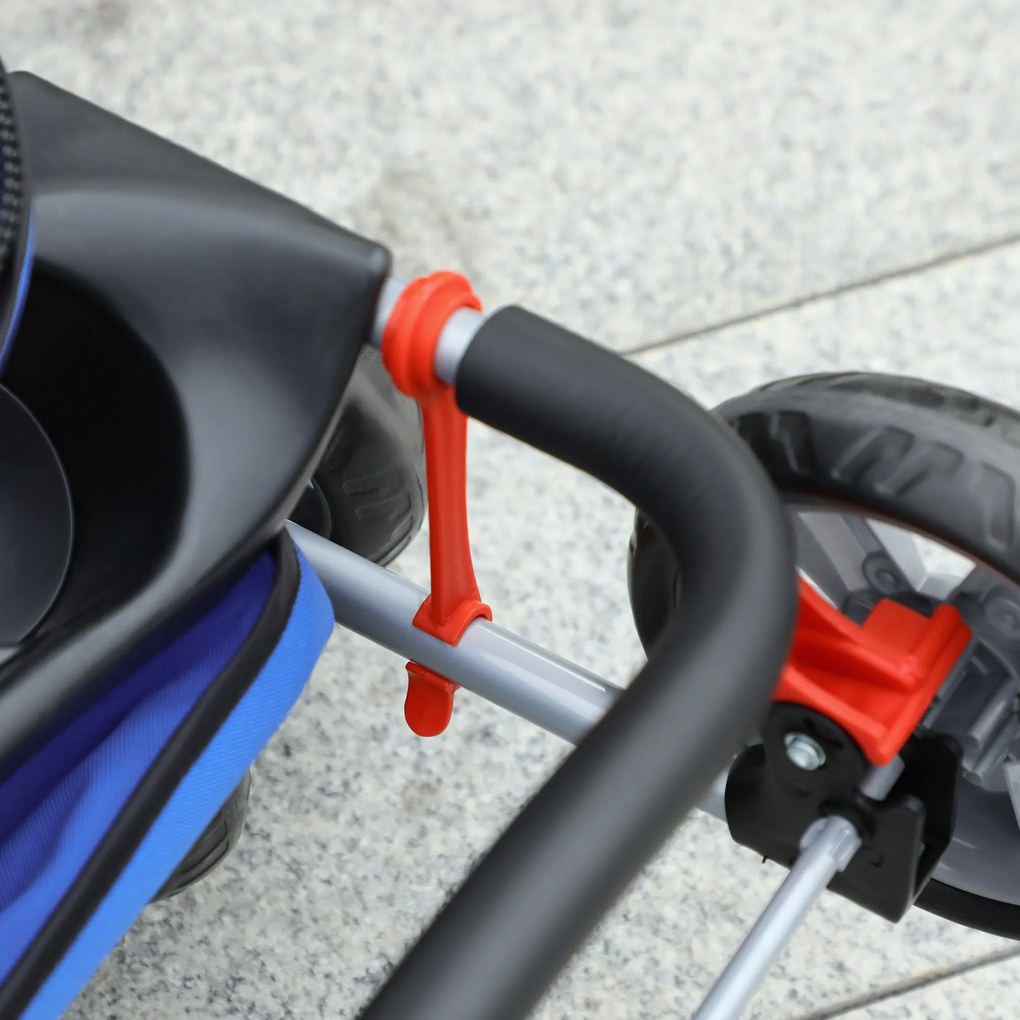 PawHut Καρότσι σκύλου, έως 10 kg, αναδιπλούμενο, κάλυμμα βροχής, καλάθι, 2 ποτηροθήκες, 75 x 45 x 97 cm, μπλε