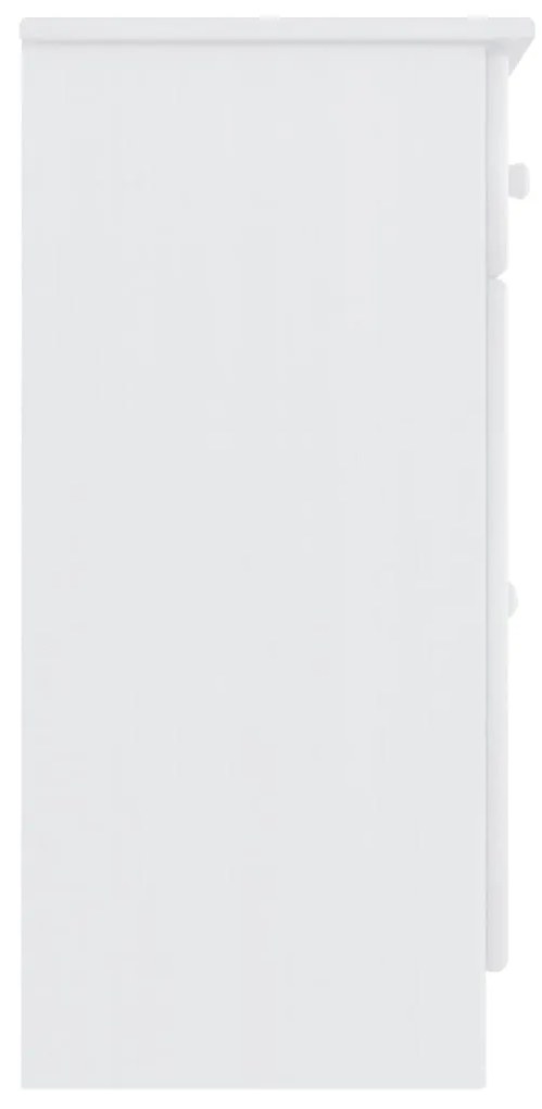 vidaXL Ντουλάπι ALTA Λευκό 77 x 35 x 73 εκ. από Μασίφ Ξύλο Πεύκου