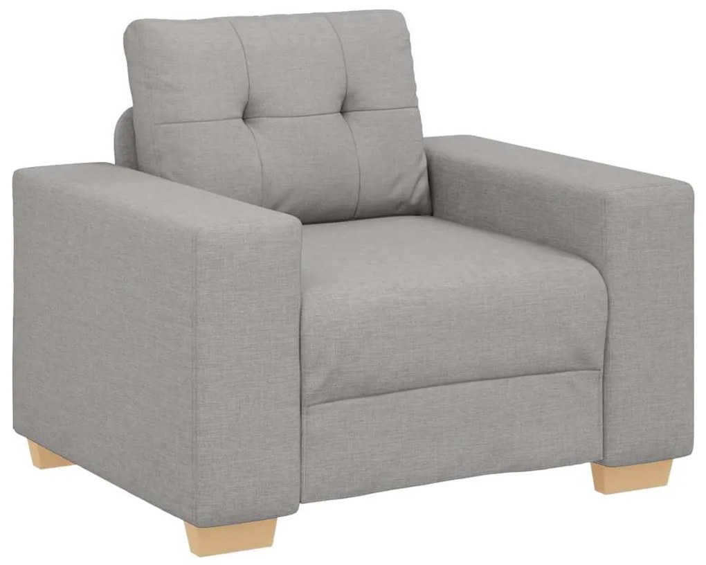 vidaXL Σετ Καναπέ με μαξιλάρι με μαξιλάρι 3 pcs Γκρι ύφασμα