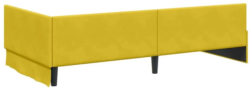 vidaXL Κρεβάτι Γωνίας Άλλο με κεφαλάρι Κίτρινο 90 x 190 cm