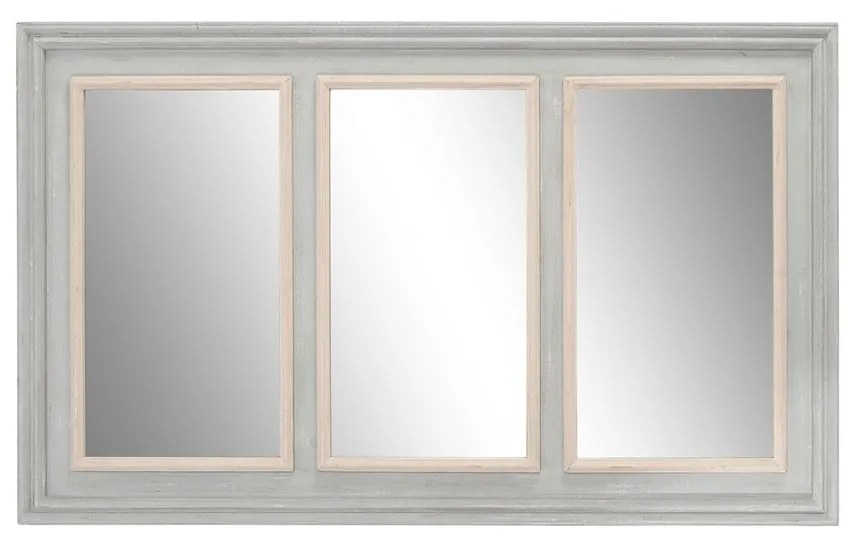 Τοίχο καθρέφτη Home ESPRIT Λευκό Γκρι Φυσικό 150 x 5 x 90 cm