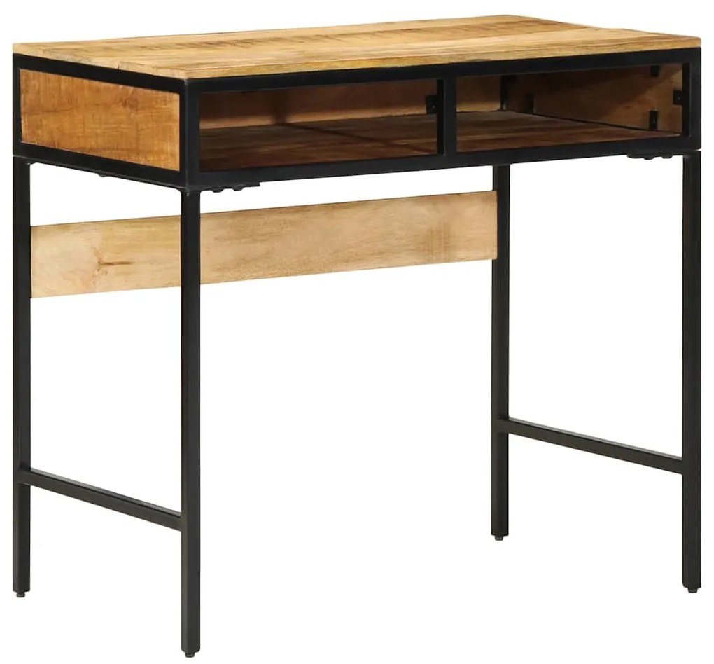 vidaXL Γραφείο γραφής με ράφι Καφέ 80 x 50 x 75 cm Μασίφ ξύλο μάνγκο