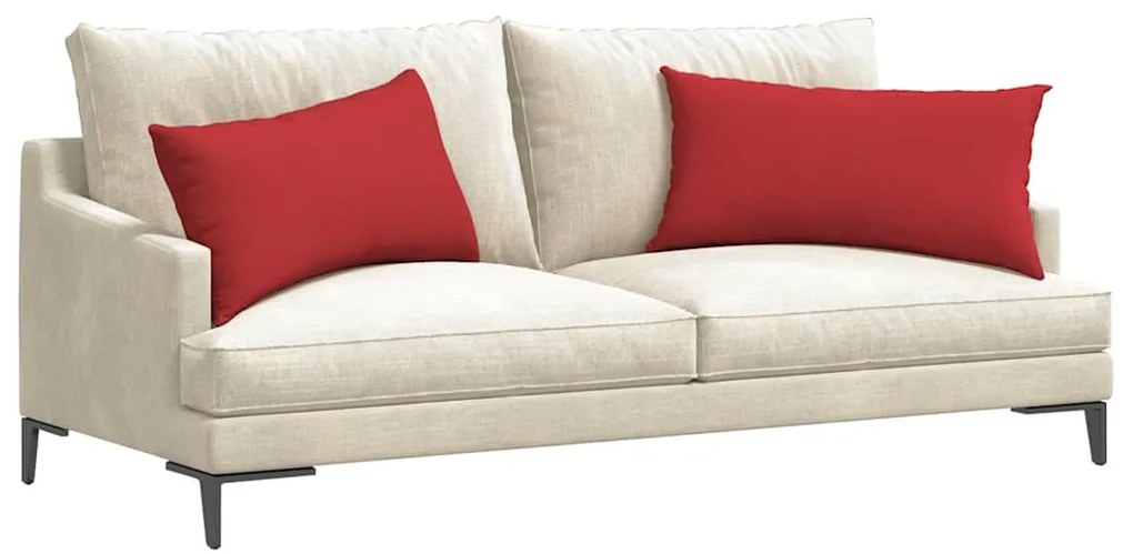 vidaXL Μαξιλάρι Καναπέ 2 pcs Κόκκινο 80 x 40 cm ύφασμα