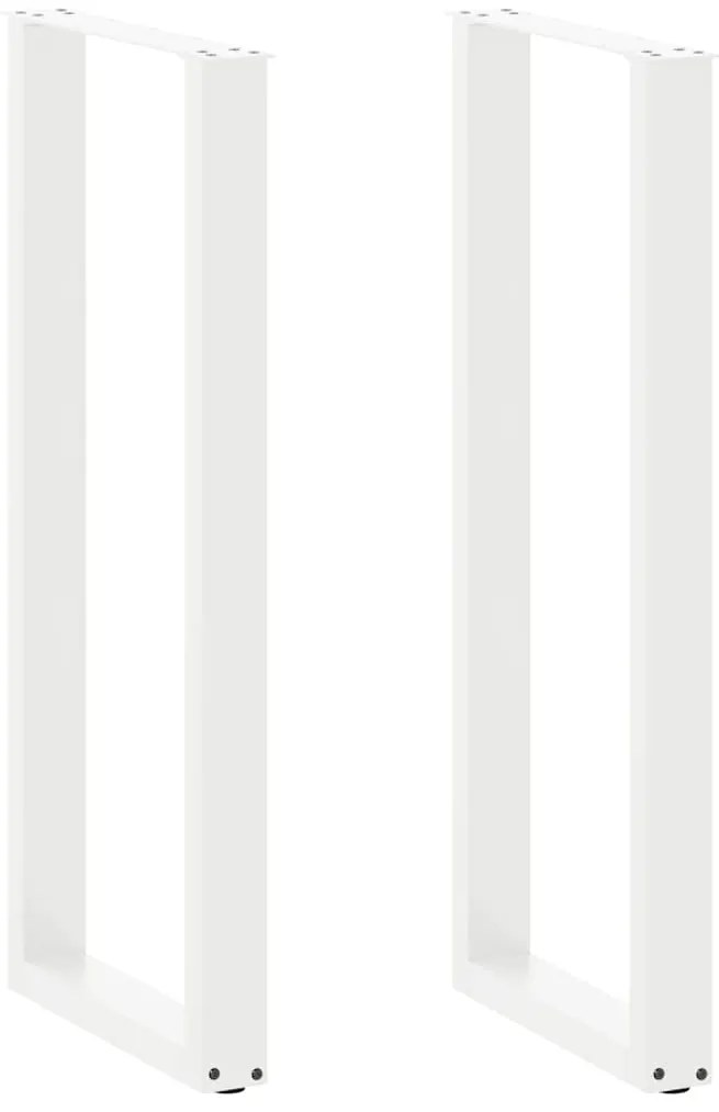 vidaXL Πόδια Τραπεζιού Μπαρ σε Σχήμα U 2 τεμ. Λευκά 50x (110-111) εκ. Ατσάλι