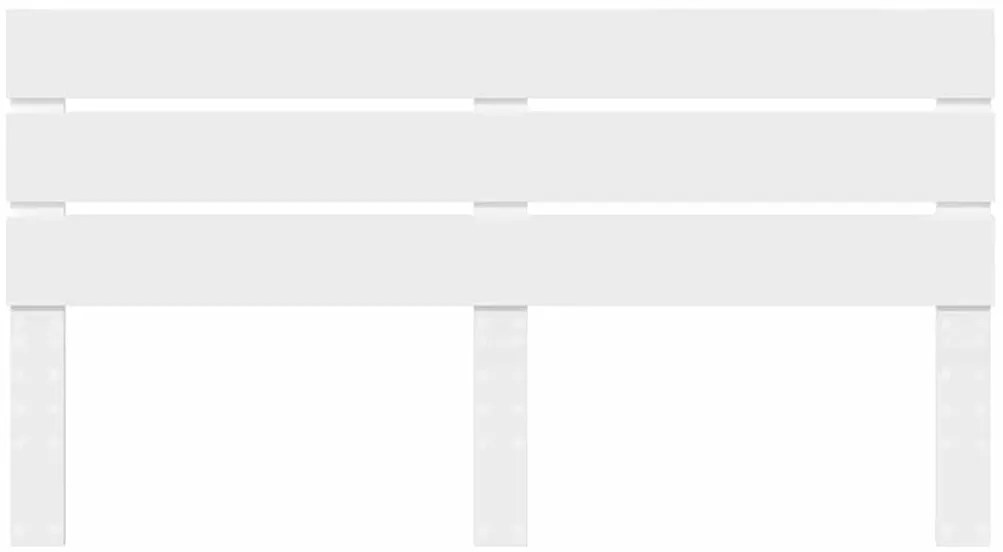 vidaXL Κεφαλάρι με κεφαλάρι Λευκό 200 cm Επεξεργασμένο ξύλο