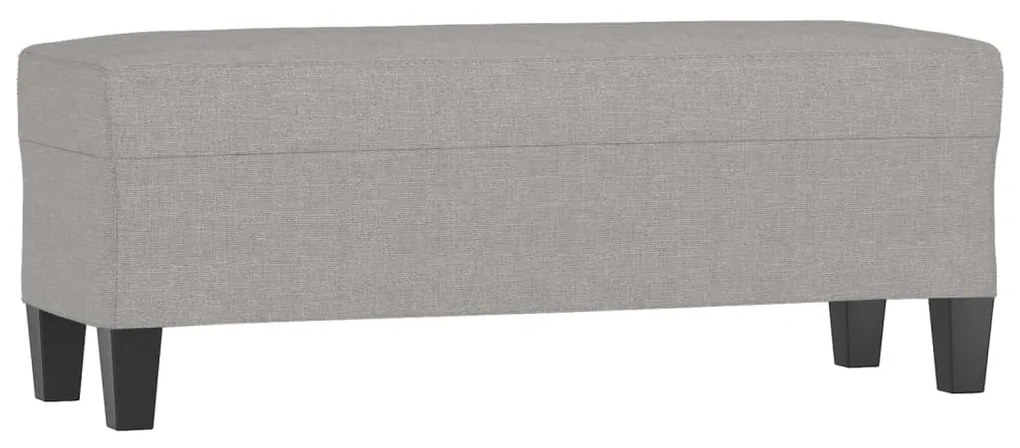 vidaXL Πάγκος Ανοιχτό Γκρι 100 x 35 x 41 εκ. Υφασμάτινος