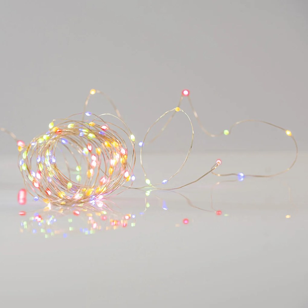 Διακοσμητική Γιρλάντα Με 100 Mini LED Φωτάκια &amp; 11 Προγράμματα Eurolamp 600-11742