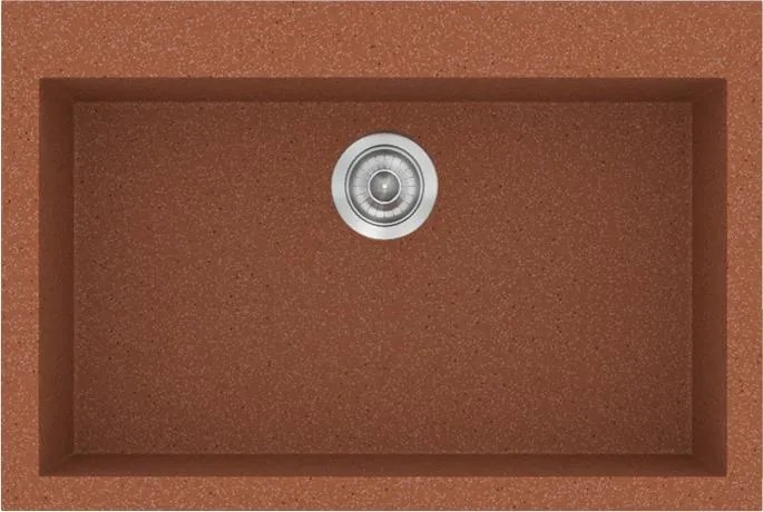 Νεροχύτης Κουζίνας Sanitec Classic 338 Ένθετος 70x50 εκ. - Granite Terracotta