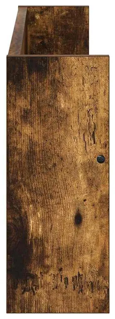 vidaXL Ράφι Περιοδικών με ράφι 2 pcs Καπνιστό Δρύς 80 x 12 x 30 εκ