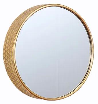 Καθρέπτης Τοίχου Μεταλλικός Χρυσός Art Et Lumiere Φ30x8,5εκ. 10994