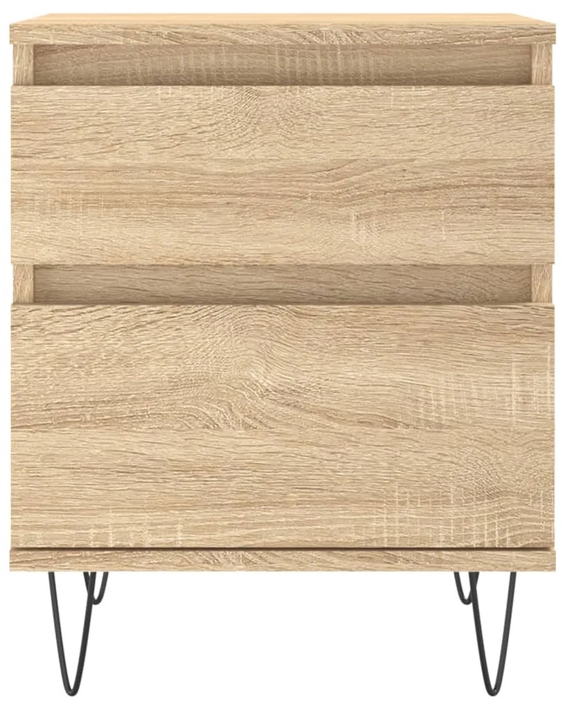 vidaXL Κομοδίνο Sonoma Δρυς 40 x 35 x 50 εκ. από Επεξεργ. Ξύλο