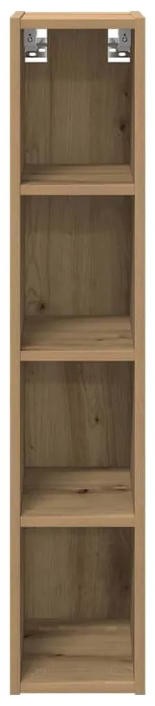 vidaXL Κρεμαστό ντουλάπι με αποθήκευση Artisan Oak 20 x 29,5 x 100 εκ.