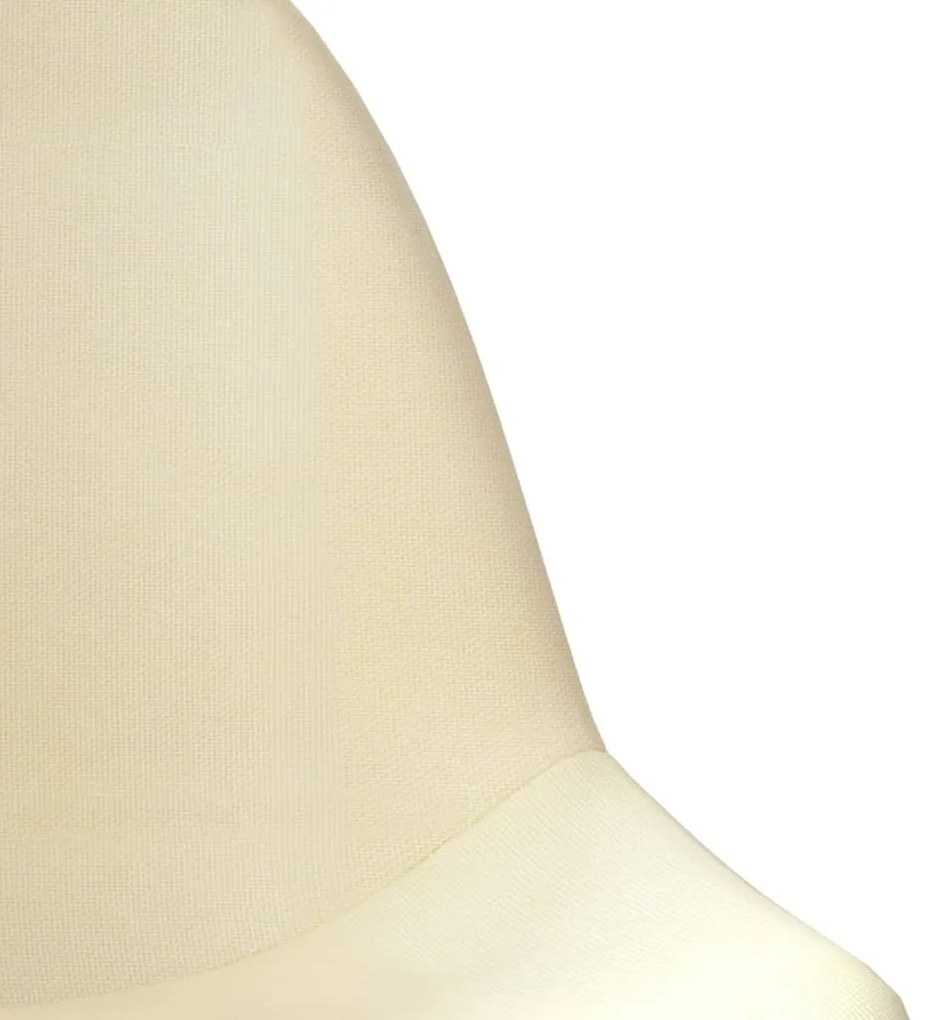 vidaXL Σκαμπό Μπαρ 2 τεμ. Κρεμ Υφασμάτινα