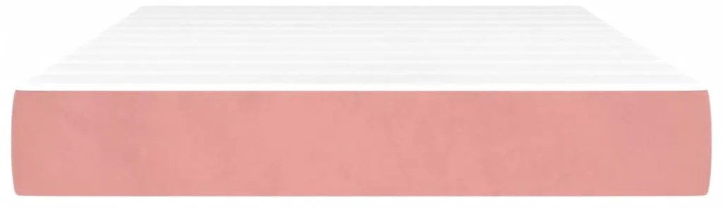 vidaXL Στρώμα με Pocket Springs Ροζ 120x200x20 εκ. Βελούδινο