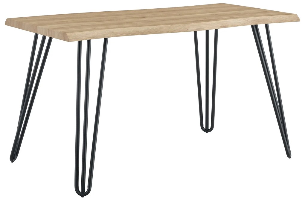 Τραπέζι Τραπεζαρίας ArteLibre BRANWELL Sonoma/Μαύρο Μέταλλο/Μοριοσανίδα 120x60x77.5cm