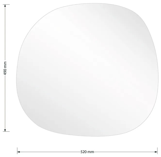 ΚΑΘΡΕΠΤΗΣ FRAMELESS 1 PAKOWORLD ΜΑΥΡΟ 49X1.2X52ΕΚ