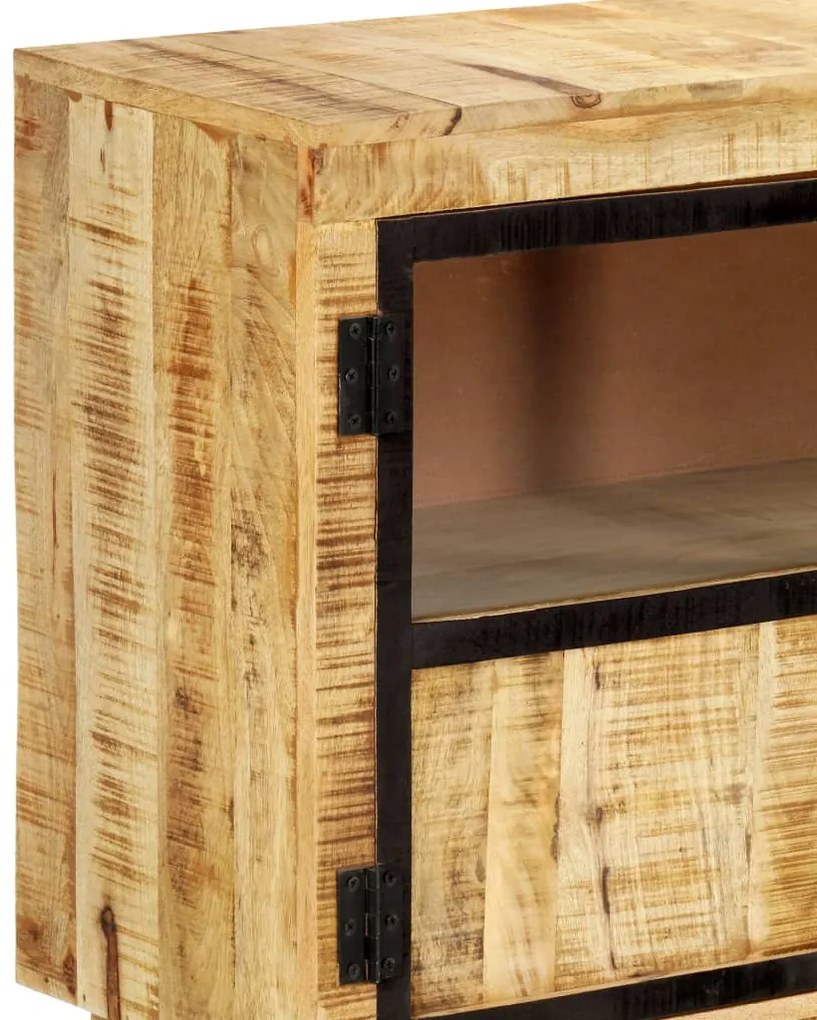 vidaXL Μπουφές Καφέ/Μαύρο 160x30x80 εκ. Μασίφ Ακατέργαστο Ξύλο Μάνγκο