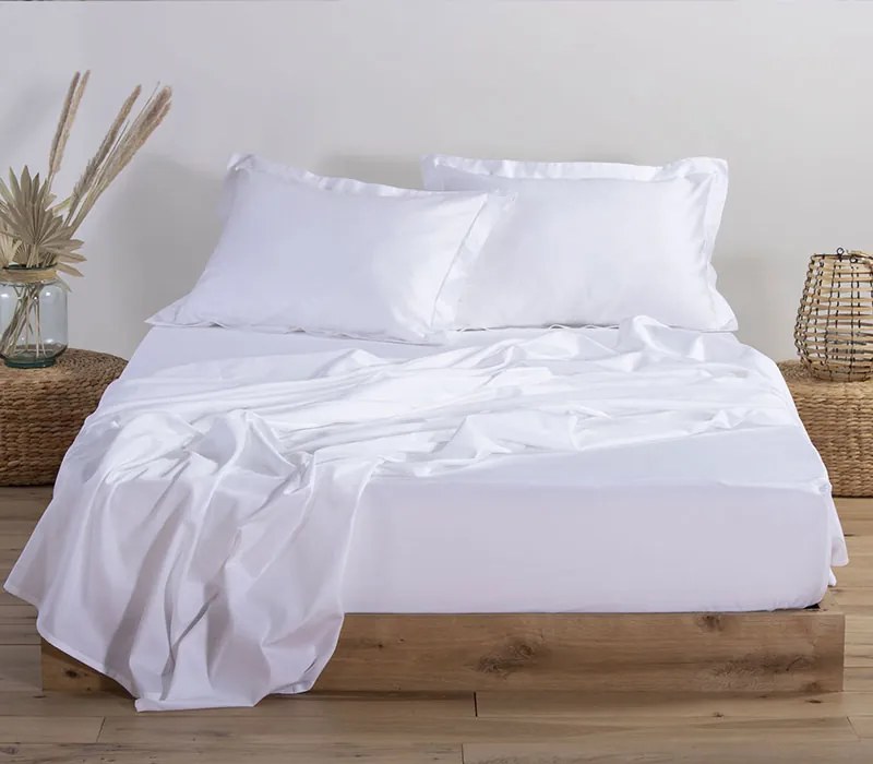 Σεντόνι Υπέρδιπλο Βαμβακοσατέν Elements White 240x270 - Nef-Nef Homeware