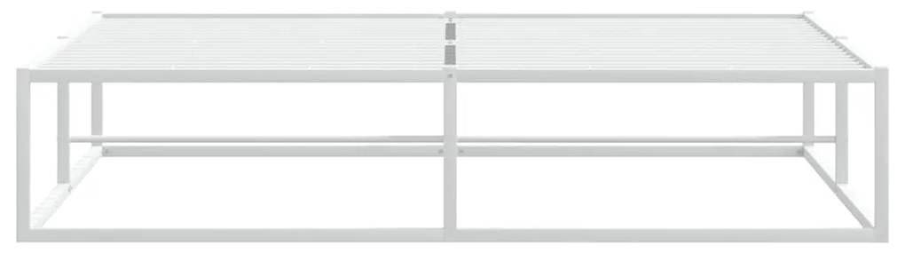 Πλαίσιο κρεβατιού χωρίς στρώμα Λευκό 160x200 cm Μεταλλικό - Λευκό