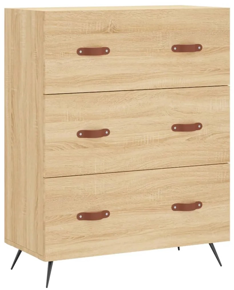 vidaXL Ντουλάπι Sonoma δρυς 69,5 x 34 x 180 εκ. από Επεξεργασμένο Ξύλο