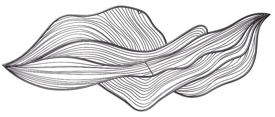 Διακοσμητικό Τοίχου Swirl A 032341 113x4x59cm Mat Grey Μέταλλο