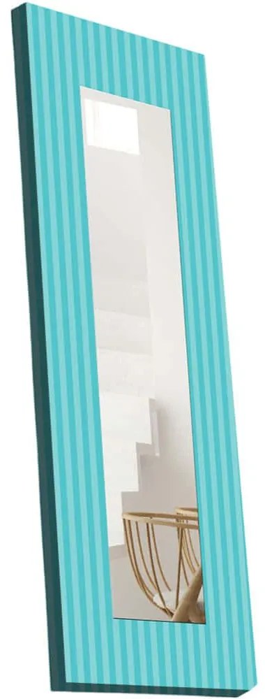 Καθρέπτης Τοίχου 814MVT1109 40x120cm Blue Wallity Wood, Canvas