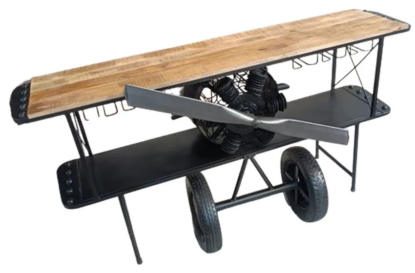 AVIATION ΚΟΝΣΟΛΑ BAR ΦΥΣΙΚΟ 191x58xH91cm - 05-0721 - 05-0721