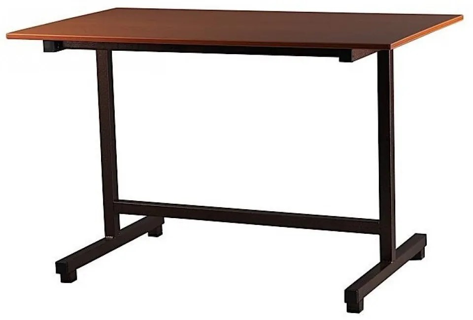 Τραπέζι μεταλλικό σε χρώμα μαύρο/καφέ 70x110x78 594-00018