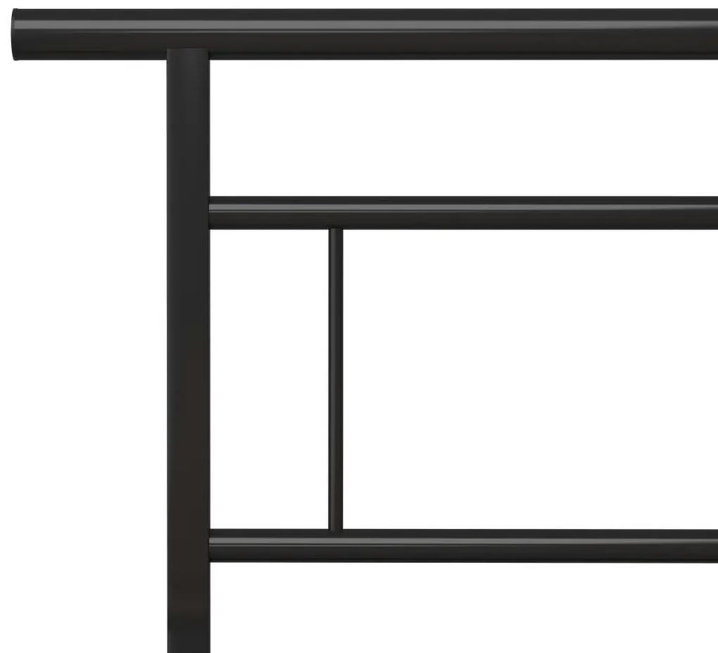 Πλαίσιο Κρεβατιού Μαύρο 140 x 200 εκ. Μεταλλικό - Μαύρο
