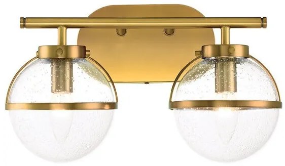 Απλίκα Φωτιστικό Τοίχου Μπάνιου 2xE14 40W IP44 Hollis Elstead HK-HOLLIS2-C-HB-BATH Ορείχαλκος