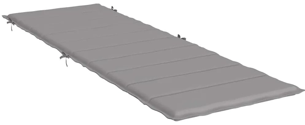 vidaXL Μαξιλάρι Ξαπλώστρας Γκρι 186x58x4 εκ. από Ύφασμα Oxford