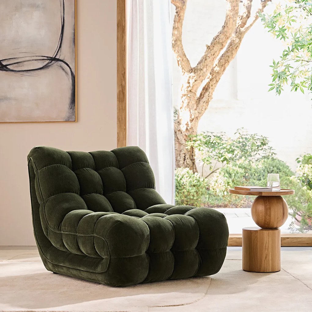 Καπιτονέ πολυθρόνα από βελούδινο chenille, Jud