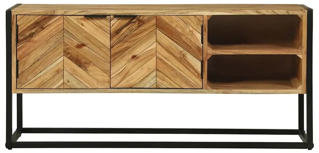 vidaXL Ντουλάπι TV Καφέ 110 x 30 x 50 εκ Μασίφ ξύλο ακακίας
