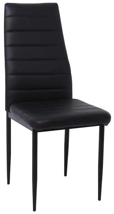 Καρέκλα Jetta-I Βαφή Μαύρη/PVC Μαύρο Συσκ.4τμχ 40x50x95cm