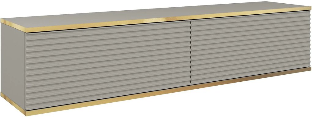 Κρεμαστό έπιπλο τηλεόρασης ORO_MDF Γκρι 135x30x32cm