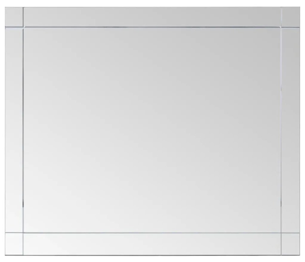 Καθρέφτης Τοίχου 80 x 60 εκ. Γυάλινος - Ασήμι